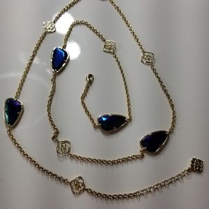 Kendra Scott Kinley Black Iridescent Necklace